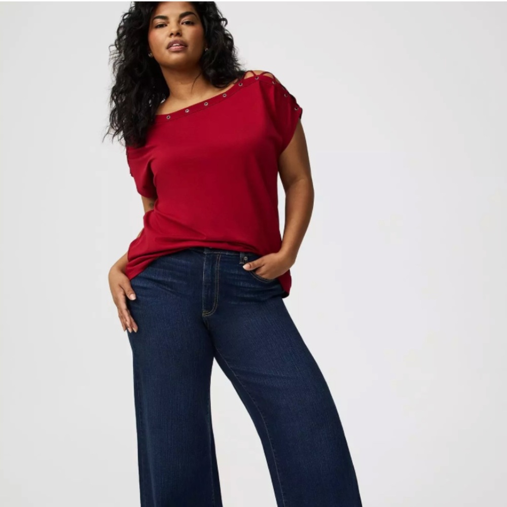 Torrid - Heritage Jersey Lace up Dolman Top